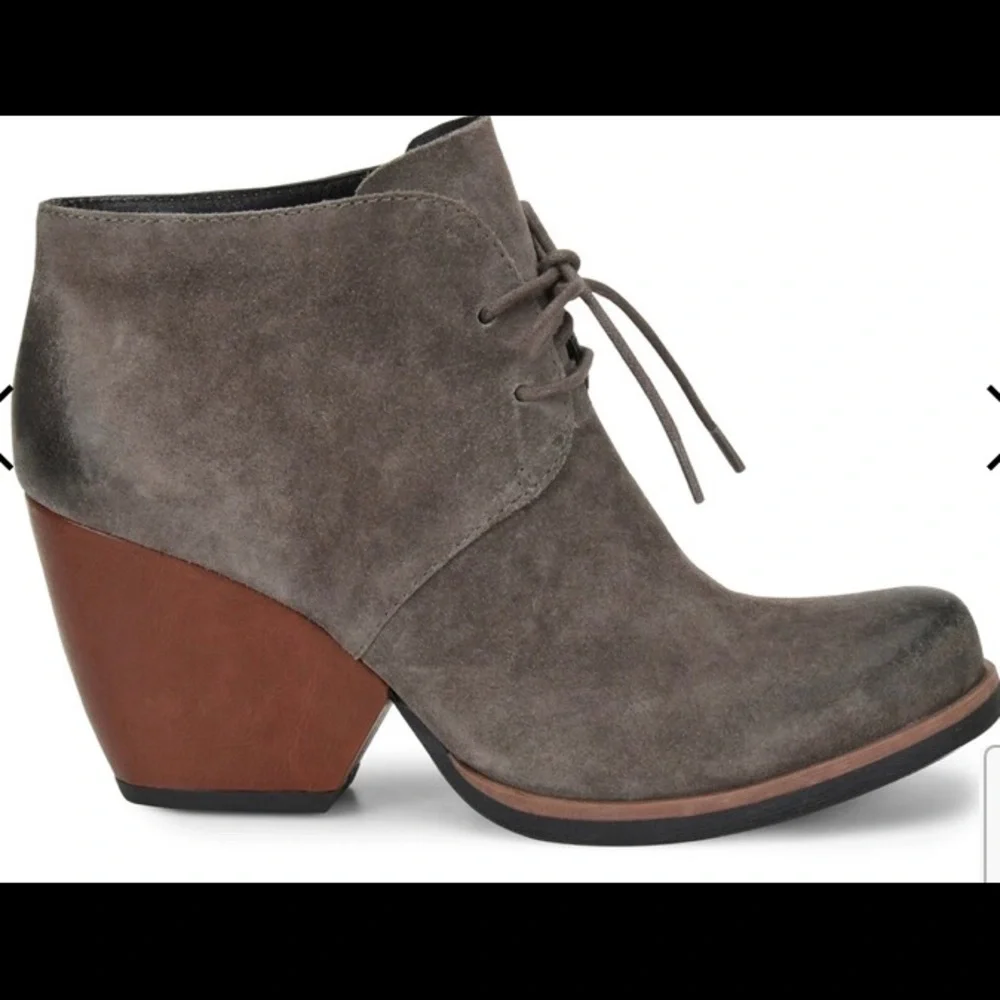 Kork-Ease Gray/Brown Ankle Booties Sz 7 EUC - Picture 4 of 8